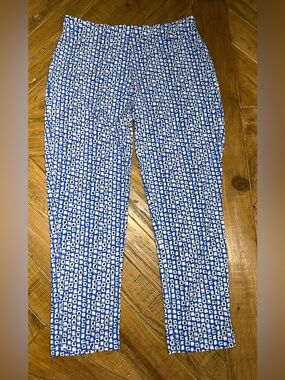 Clara Sunwoo Wrinkle Free Lightweight Graphic Print Travel Pants Size S